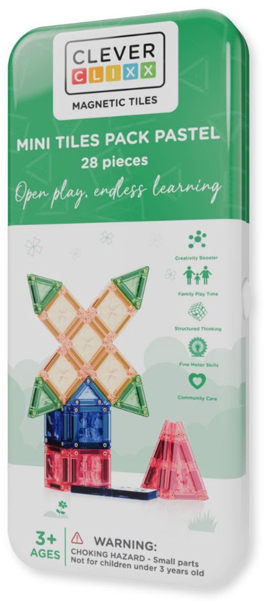 Mini Tiles Pack Pastel | 28 stuks | Speelgoed +3 jaar